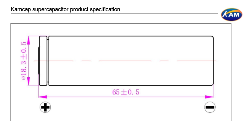Super Capacitor KAMCAP-18650 100F 2.7V