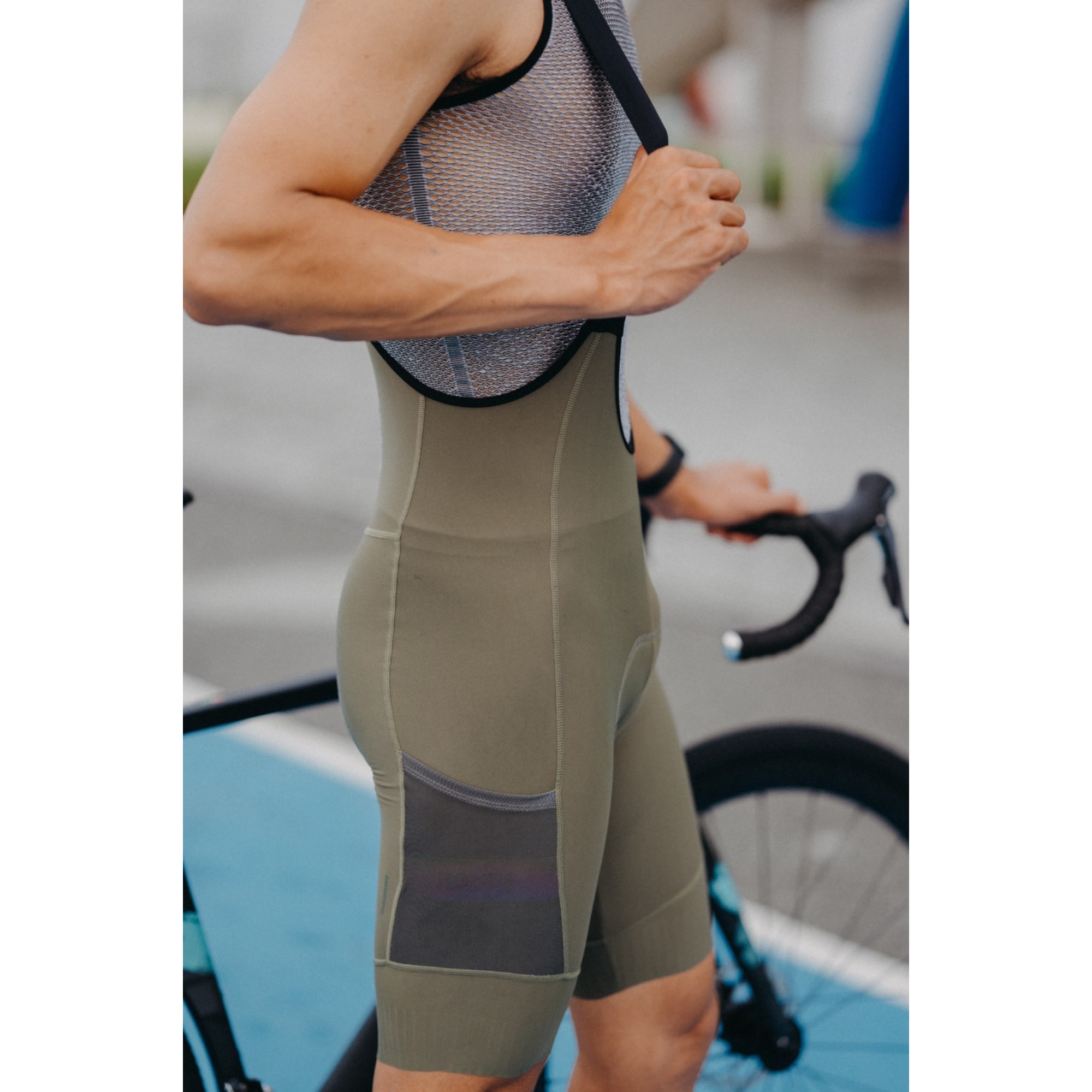 กางเกงเอี้ยมขาสั้นปั่นจักรยาน ROUTE Cycling Bib Short แถมกระเป๋าทุกสี