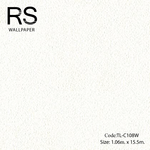 วอลเปเปอร์เทกเจอร์ปูนพื้นสีขาวล้วนมีกลิตเตอร์สีเงิน TL-C108W