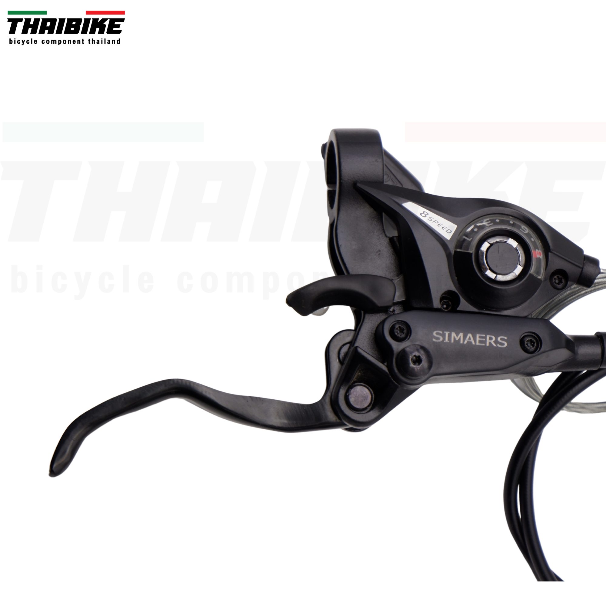 ชุดดิสก์เบรคน้ำมันจักรยานเสือภูเขา SIMAER พร้อมมือเกียร์ 3X8SPD หน้า(70)+หลัง(130) แถมใบดิส