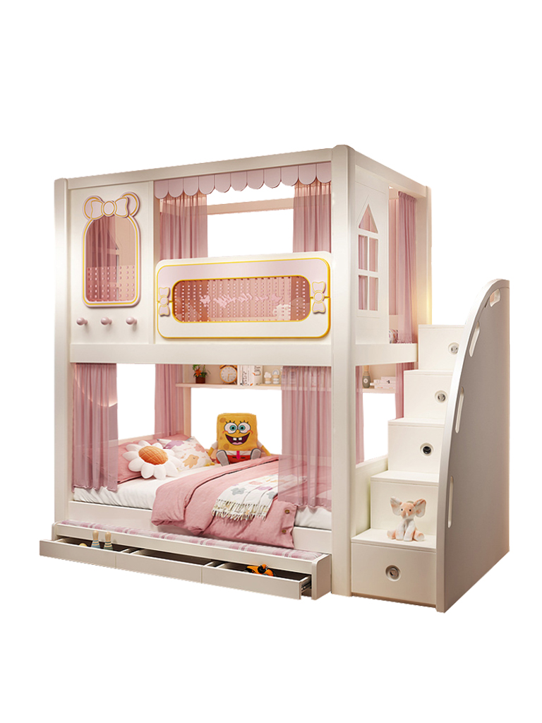 เตียง 2 ชั้นรุ่น Pinky cloud (new model) ขนาด 5 ฟุต
