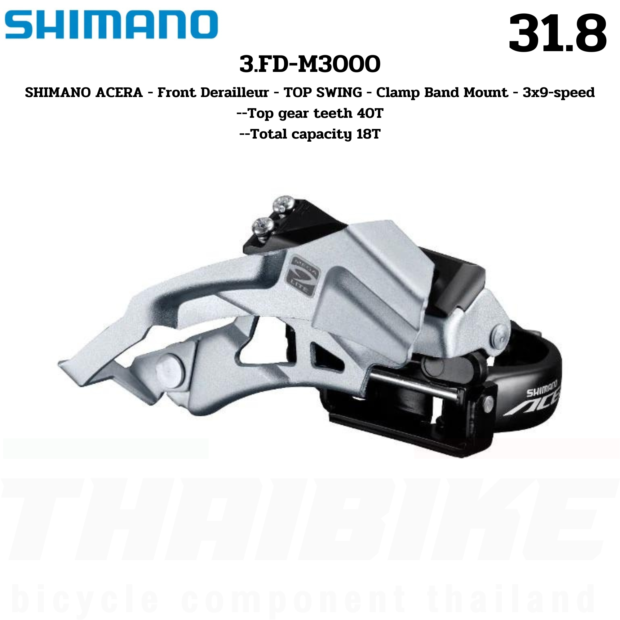 มือเกียร์ สับจาน ตีนผี SHIMANO ACERA SL-M3000 R/L 3X9-SPD อะไหล่จักรยาน