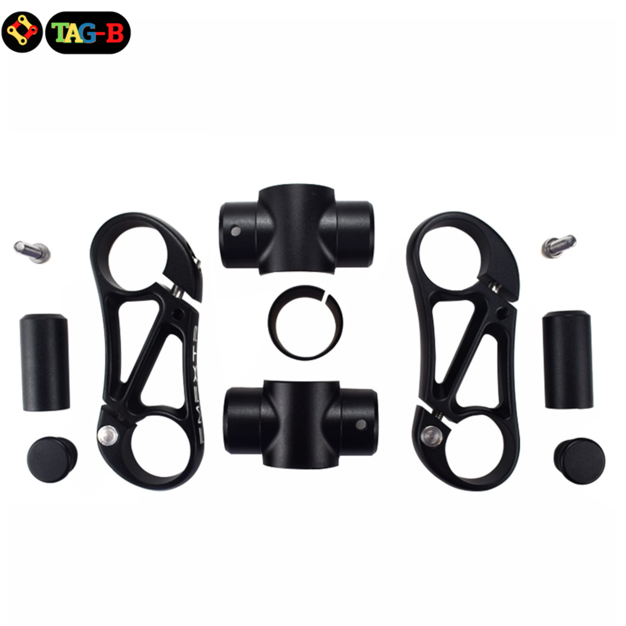 สเต็มจักรยานปรับระดับ 360 องศา ยี่ห้อ FMFอลูมิเนียม 31.8 รุ่นมีที่ยึดไฟ