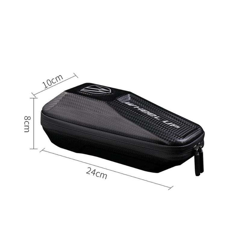 กระเป๋าพาดเฟรมบนจักรยานลายคาร์บอน WHEEL UP