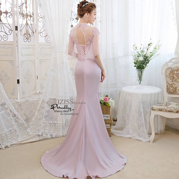 BR355 **พรีออเดอร์**ชุดแต่งงาน&ชุดเจ้าสาวแบบยาวอลังการ สีชมพูเกรดพรีเมี่ยม หรูหราน่ารัก สวยโดดเด่นไม่ซ้ำใคร