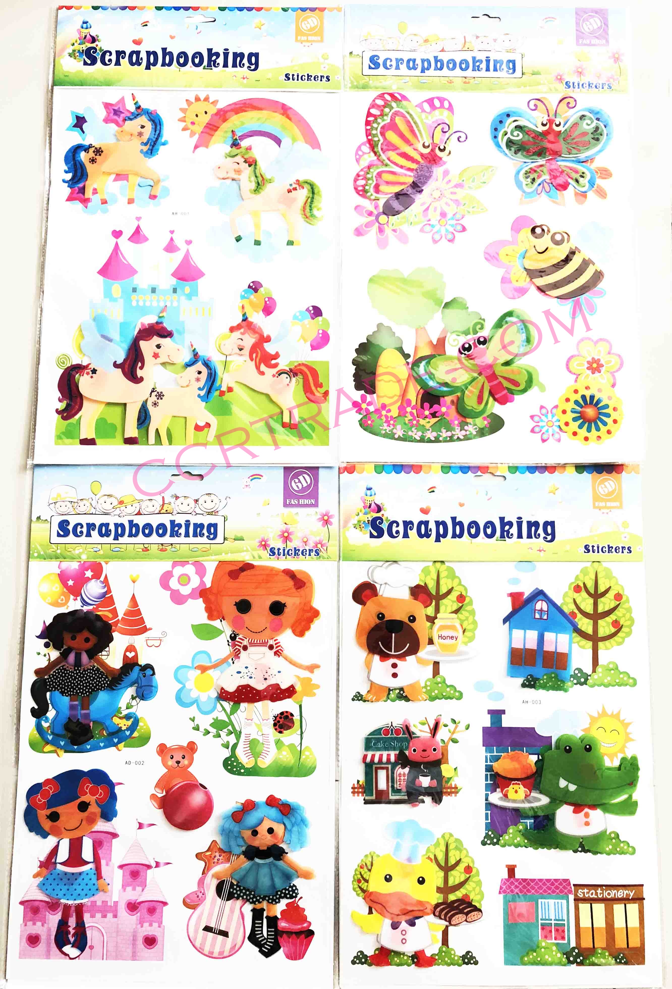 สติ๊กเกอร์ 3D การ์ตูนแผงจัมโบ้ 30.5x50 ซม.