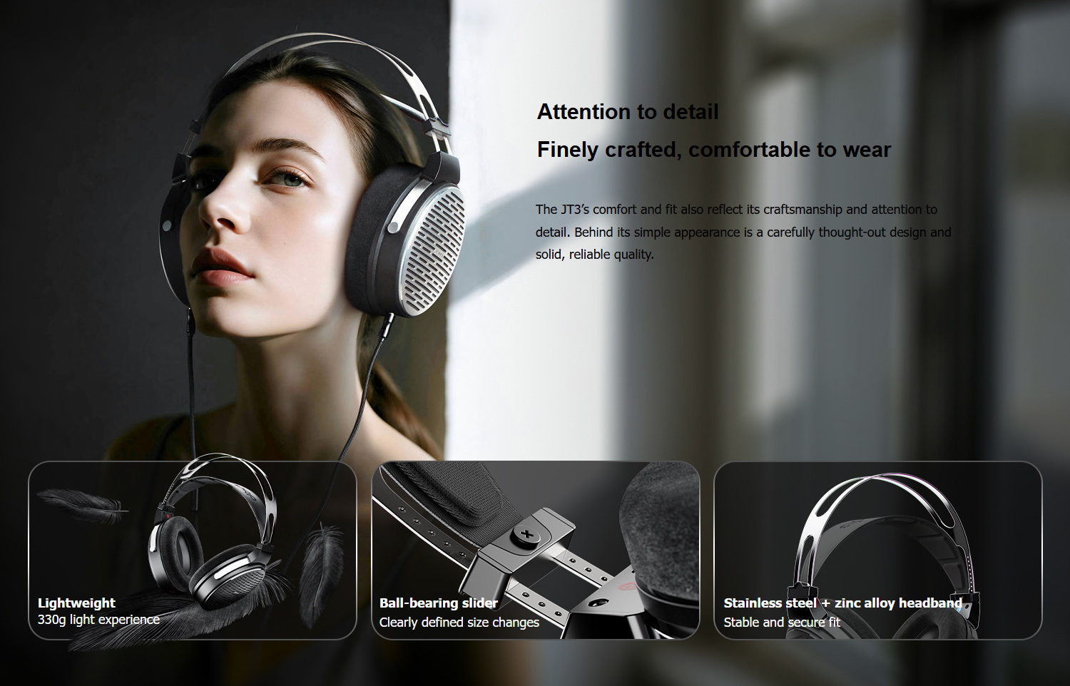 <PreOrder> FiiO JadeAudio JT3 หูฟัง Headphone คุณภาพสูงระดับ High-Fidelity ดีไซน์เปิดหลัง ประกันศูนย์ไทย