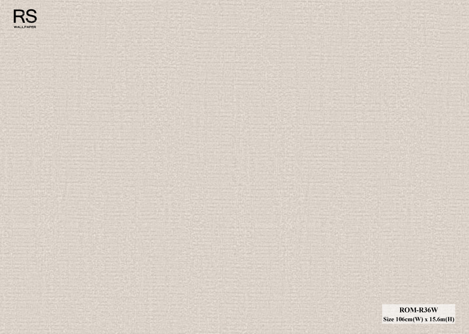 วอลเปเปอร์สีพื้นครีมขาว ROM-R36W