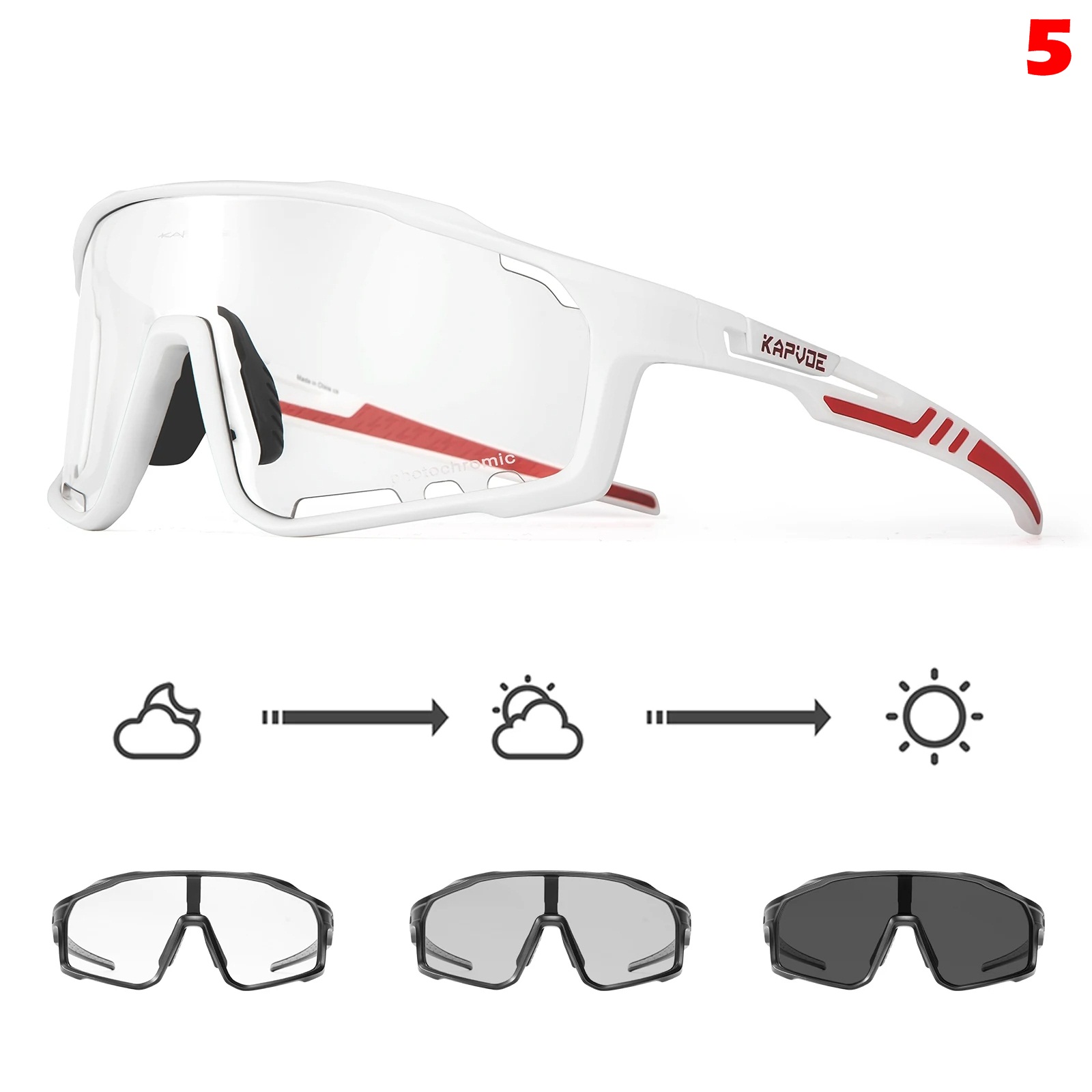 แว่นตากันแดดโฟโตโครมิกปรับแสงออโต้ Kapvoe TK76 X76 ปั่นจักรยาน วิ่ง เดินป่า