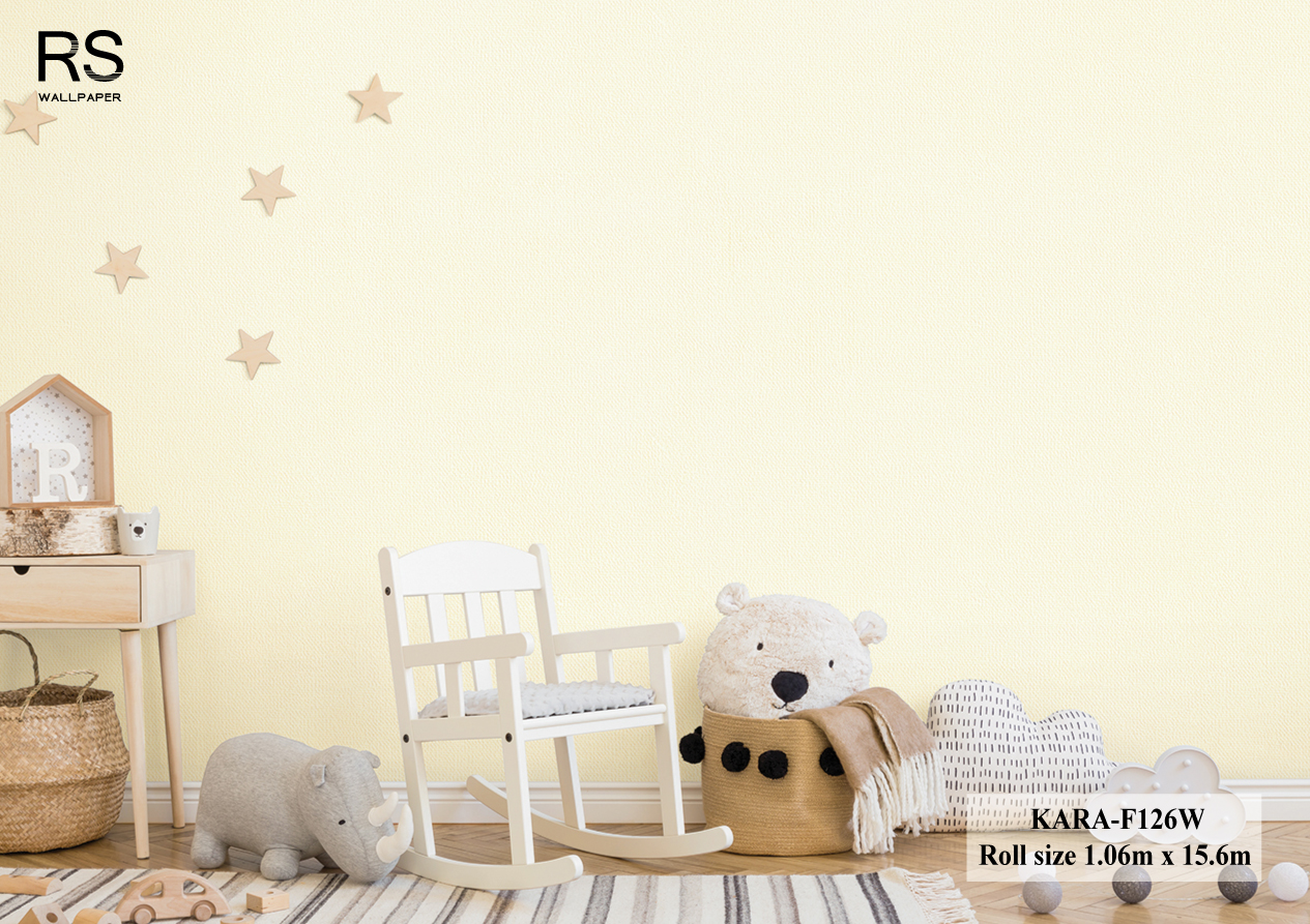 วอลเปเปอร์ สีครีม KARA-F126W