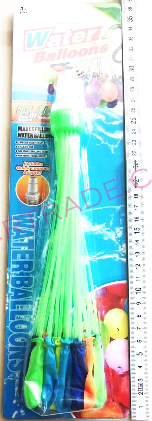 ลูกโป่งน้ำก้าน 37 ลูก+หัวก็อกแผงจัมโบ้ 36.5 ซม.