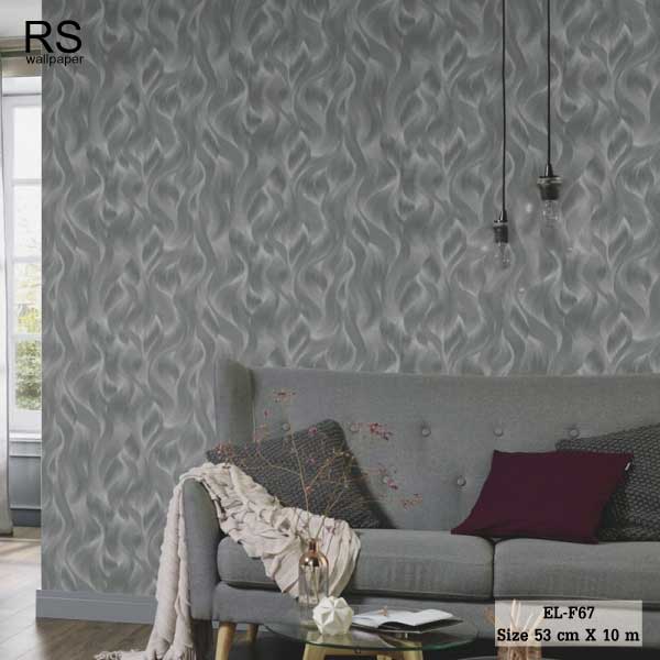 วอลเปเปอร์ สไตล์โมเดิร์นลายเลื้อยสีดำ EL-F67