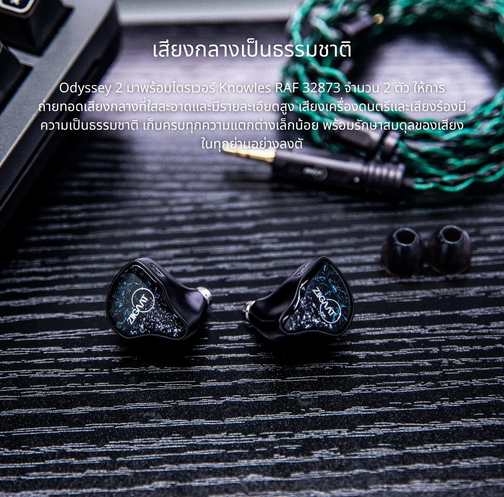 <PreOrder> ZiiGaat x Hangout Audio Odyssey 2 หูฟัง IEMs Hybrid 4 ไดรเวอร์ 1DD + 3BA ระดับออดิโอไฟล์ ประกันศูนย์ไทย