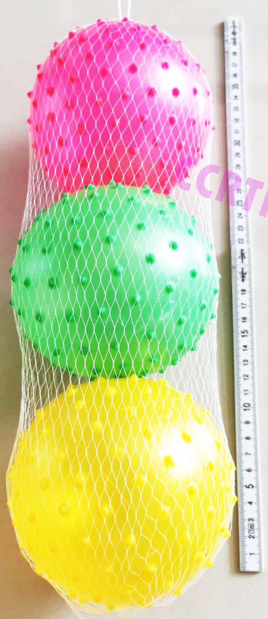 บอลหนามเป่าลม 3 ลูกถุงตาข่าย 35 ซม.