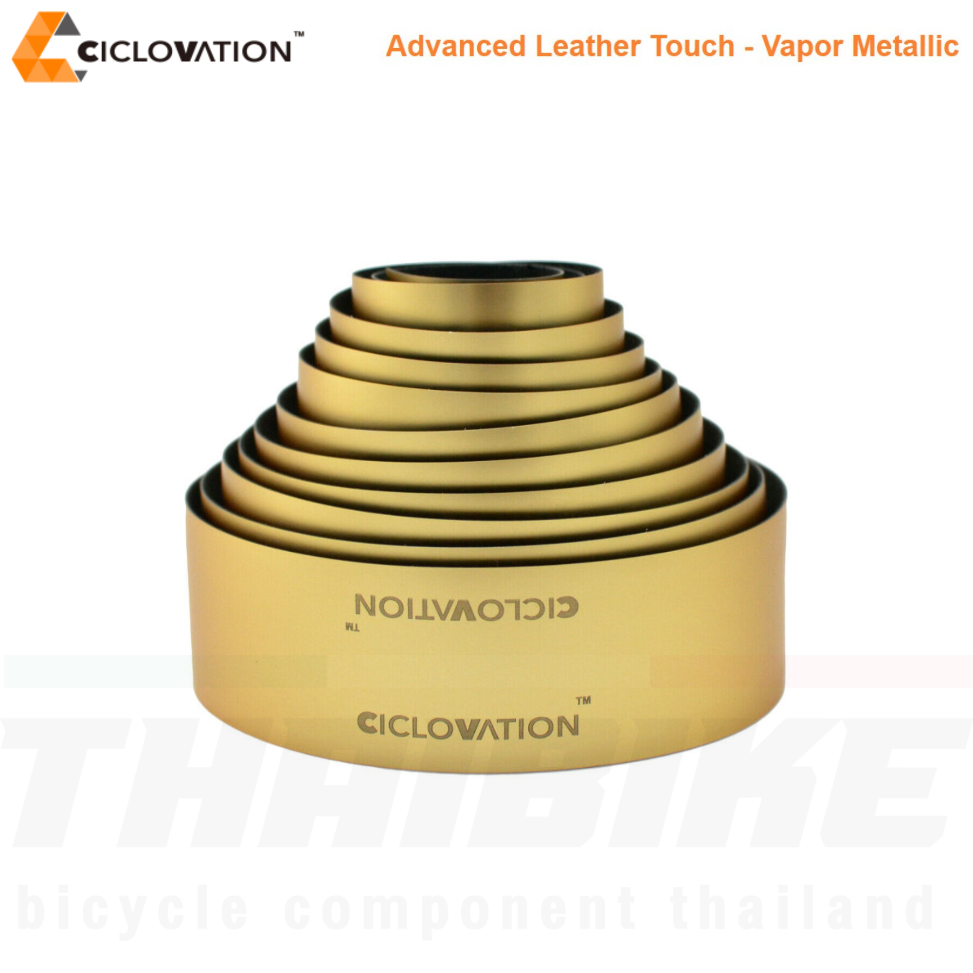 ผ้าพันแฮนด์จักรยานเสือหมอบ CICLOVATION Advanced Leather Touch - Vapor Metallic