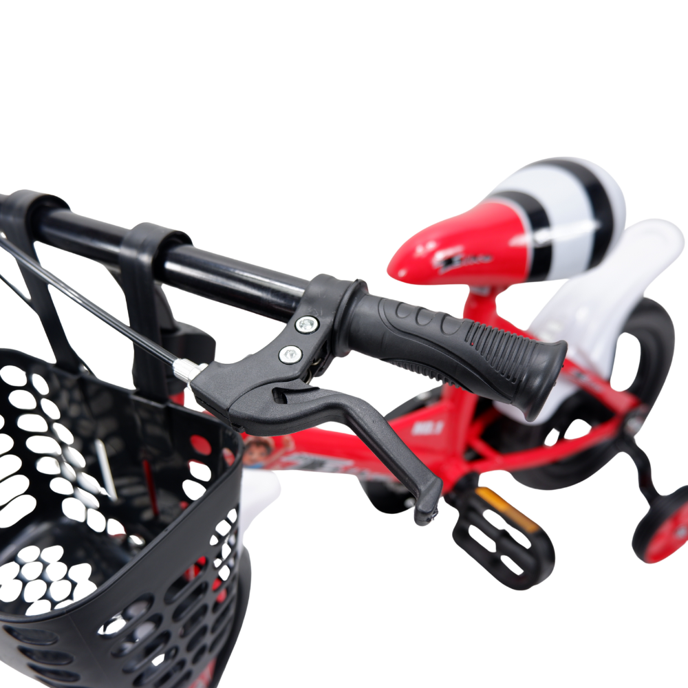 จักรยานเด็ก T-BIKE NO.1 รถเด็ก 12นิ้ว ล้อพลาสติก พร้อมเบรคหน้า แถมล้อเสริมช่วยพยุง