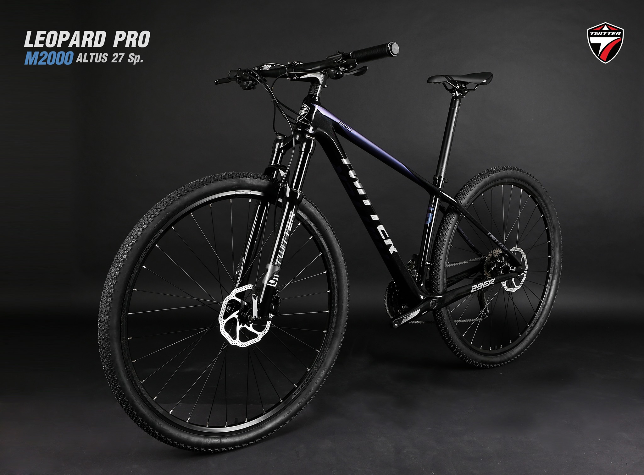 จักรยานเสือภูเขาคาร์บอน รุ่นใหม่จาก Twiter Bike รุ่น LEOPARD PRO M2000
