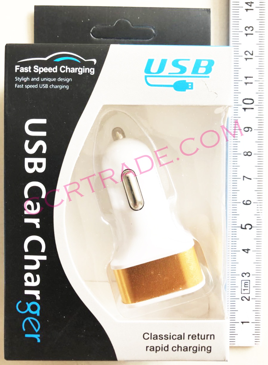 ที่ชาร์ตมือถือในรถ 2 ช่องกล่อง 14 ซม.