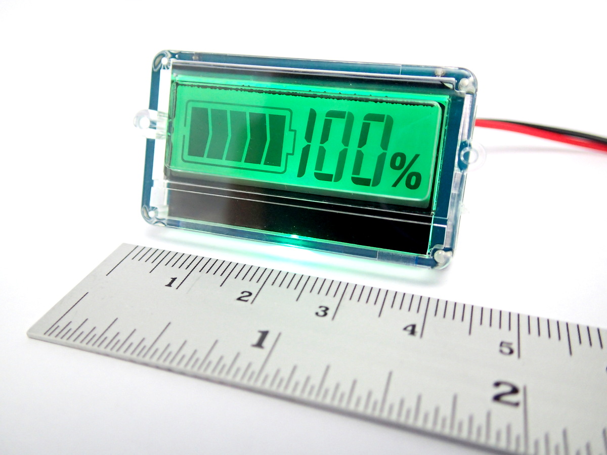 มิเตอร์วัดระดับแบตเตอรี่ 0-100% LCD 12V/24V