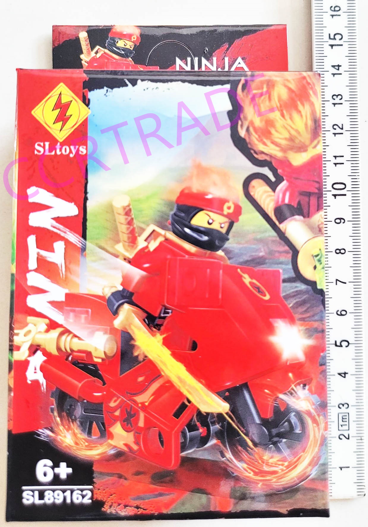 เลโก้นินจา+มอเตอร์ไซค์กล่องแดง 8x14.5 ซม.