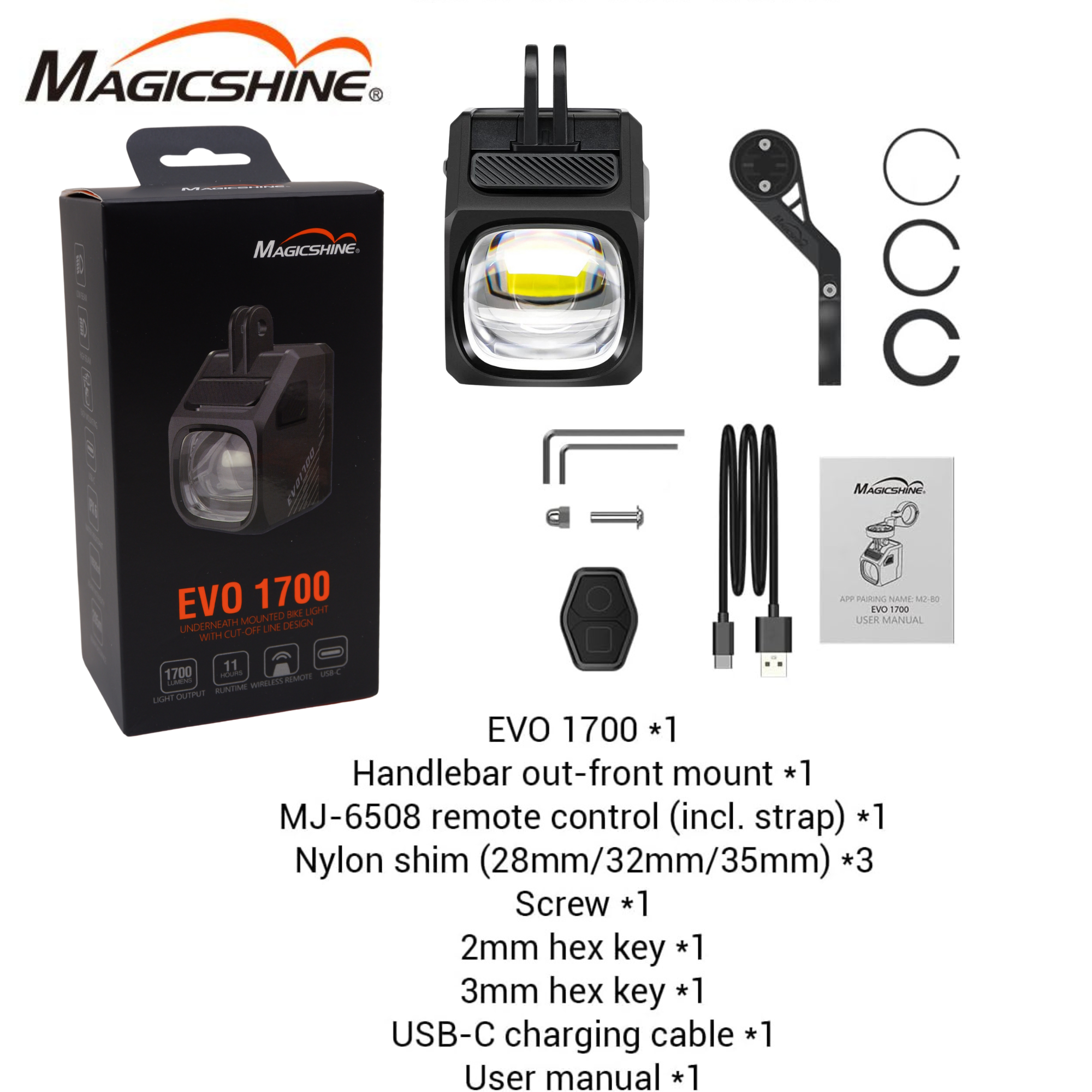 ไฟหน้าจักรยานตัว TOP Magicshine EVO1700 1700 ลูเมนส์