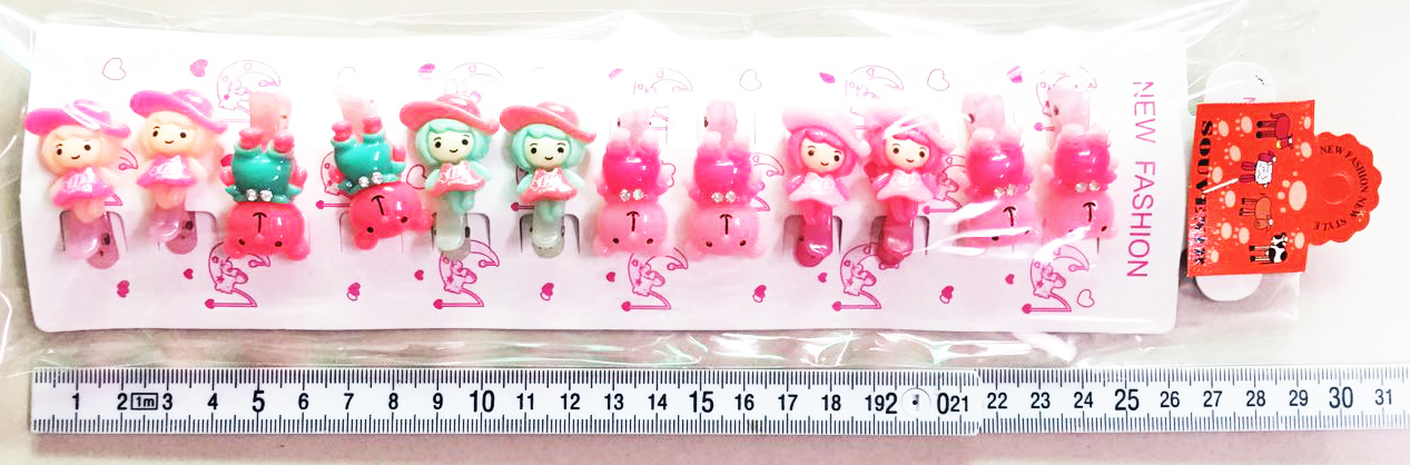 กิ๊บปากเป็ดการ์ตูนคละ 12 ชิ้น