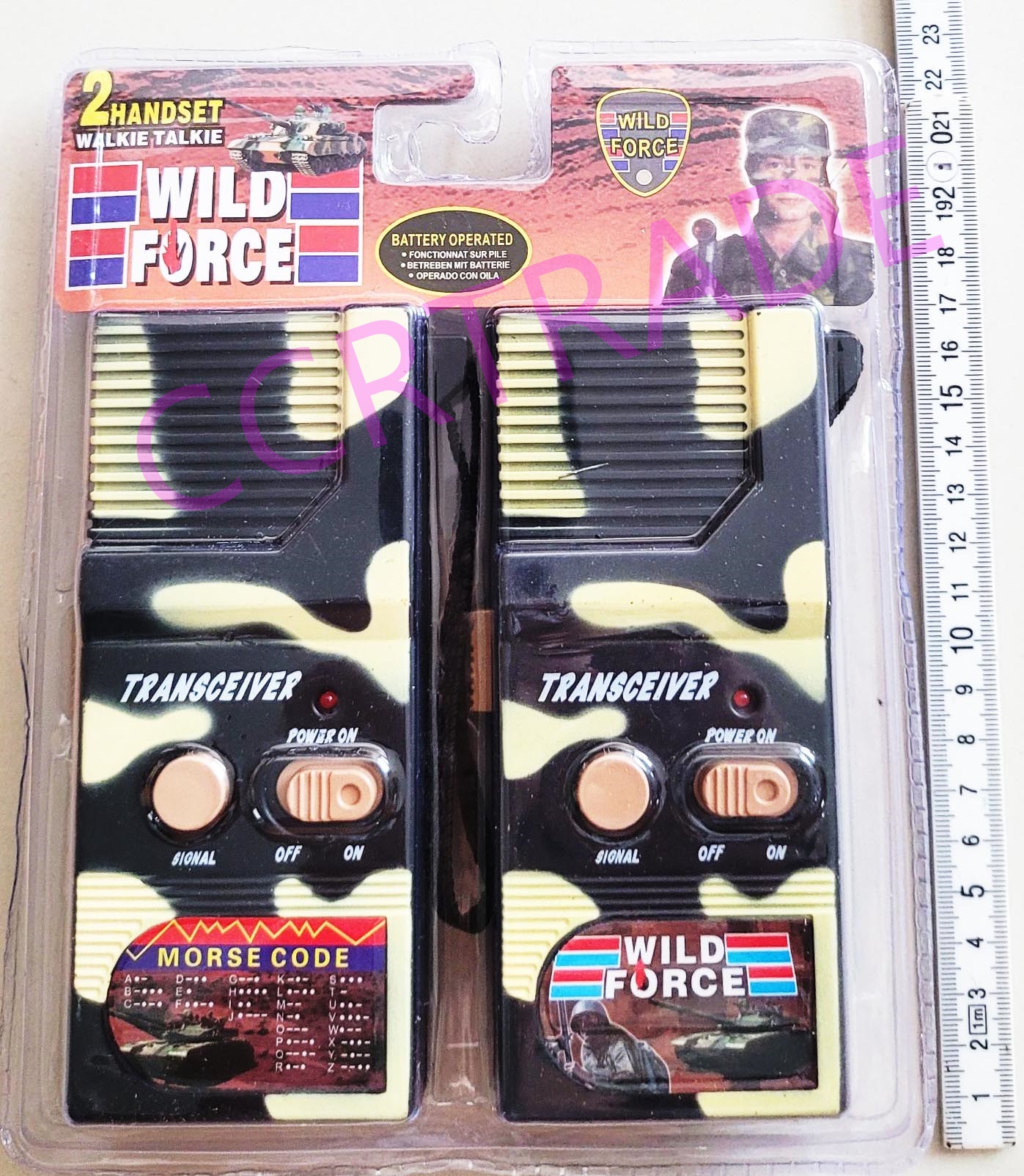 วิทยุว็อกกี้ทหารพราน 2 ชิ้นแผงครอบ 18x23 ซม.(1x3)