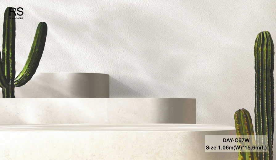 วอลเปเปอร์ลายปูนเปลือยคอนกรีต สีขาว DAY-C67W
