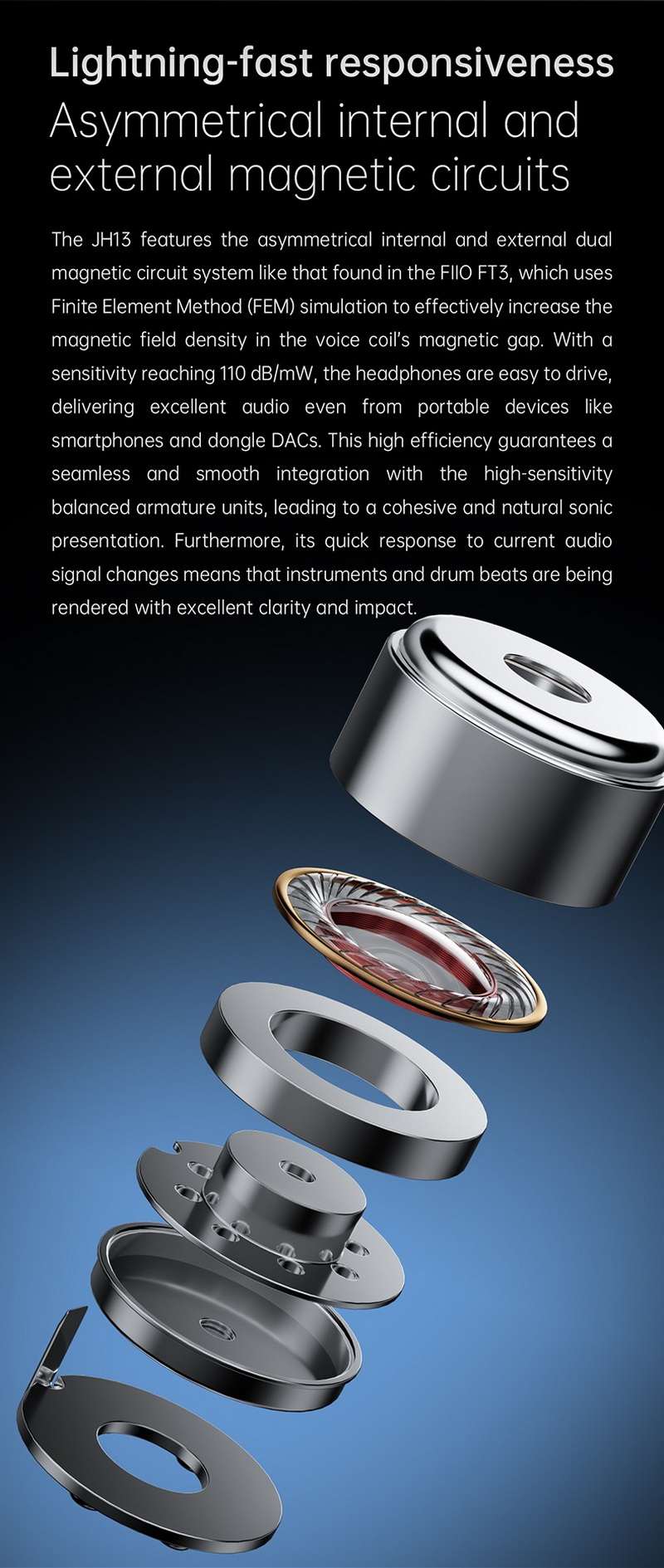 FiiO JadeAudio JH13 หูฟัง IEMs 3 ไดรเวอร์ 1DD+2BA สำหรับนักฟังเพลงคุณภาพสูง Faceplate ไม้แท้ ดีไซน์หรู ประกันศูนย์ไทย