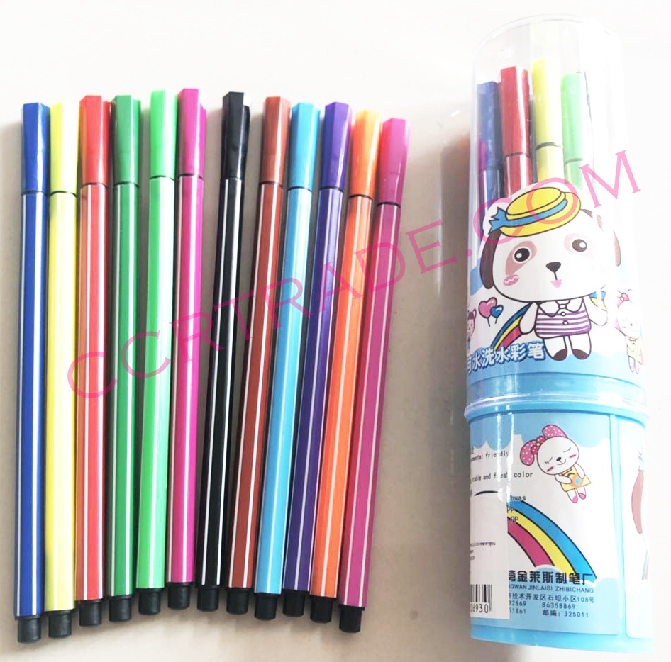 ปากกาเมจิกระปุกตั้งได้ 12 แท่ง 17.5 ซม.