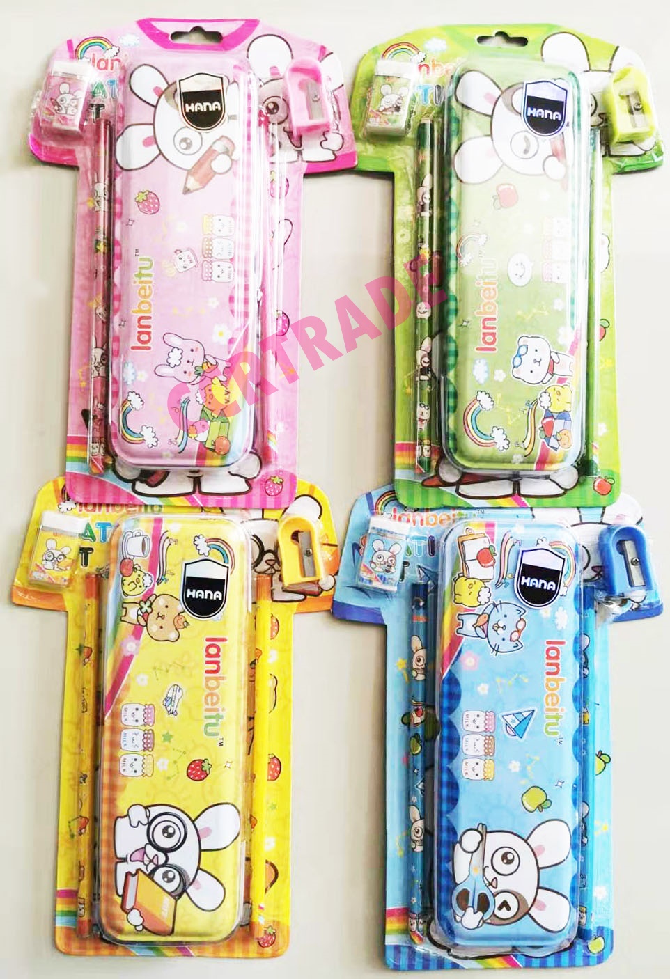 ชุดเครื่องเขียน+กล่องดินสอเหล็กแผงเสื้อ 25 ซม.