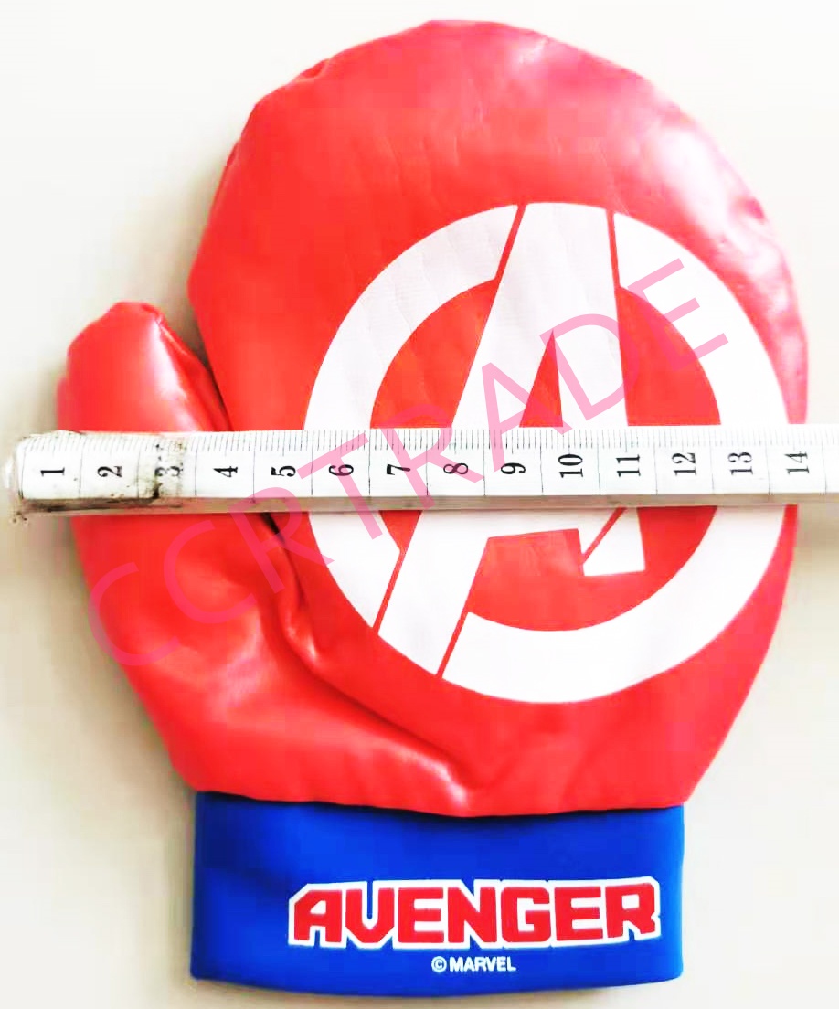 ชุดชกมวยอเวนเจอร์+นวมถุงตาข่าย 13.5x41 ซม.(ลิขสิทธิ์แท้)(1x3)