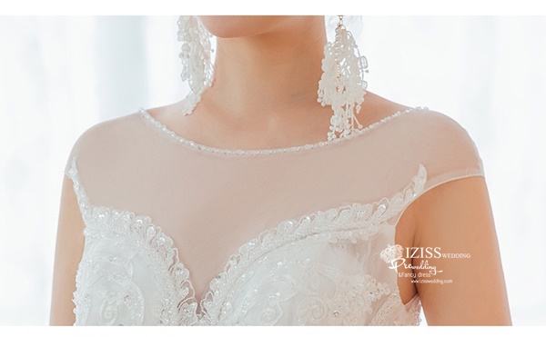 BR352 **พรีออเดอร์**ชุดแต่งงาน&ชุดเจ้าสาวแบบยาวอลังการ สีขาวเกรดพรีเมี่ยม หรูหราน่ารัก สวยโดดเด่นไม่ซ้ำใคร