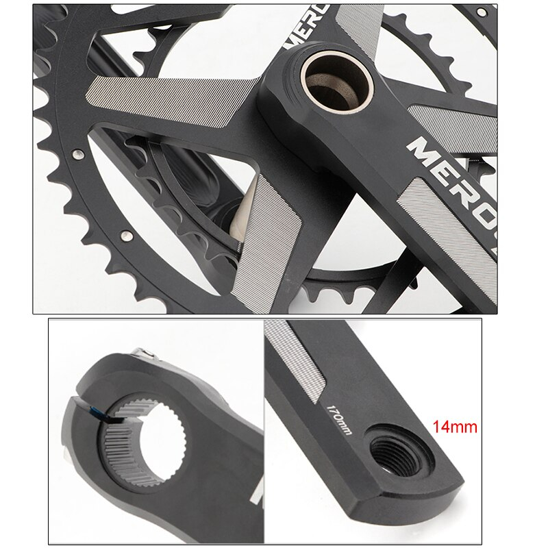 ชุดขาจานจักรยานเสือหมอบพร้อมกะโหลก ยี่ห้อ MEROCA DAWN 50/34 53/39 ขายาว 170