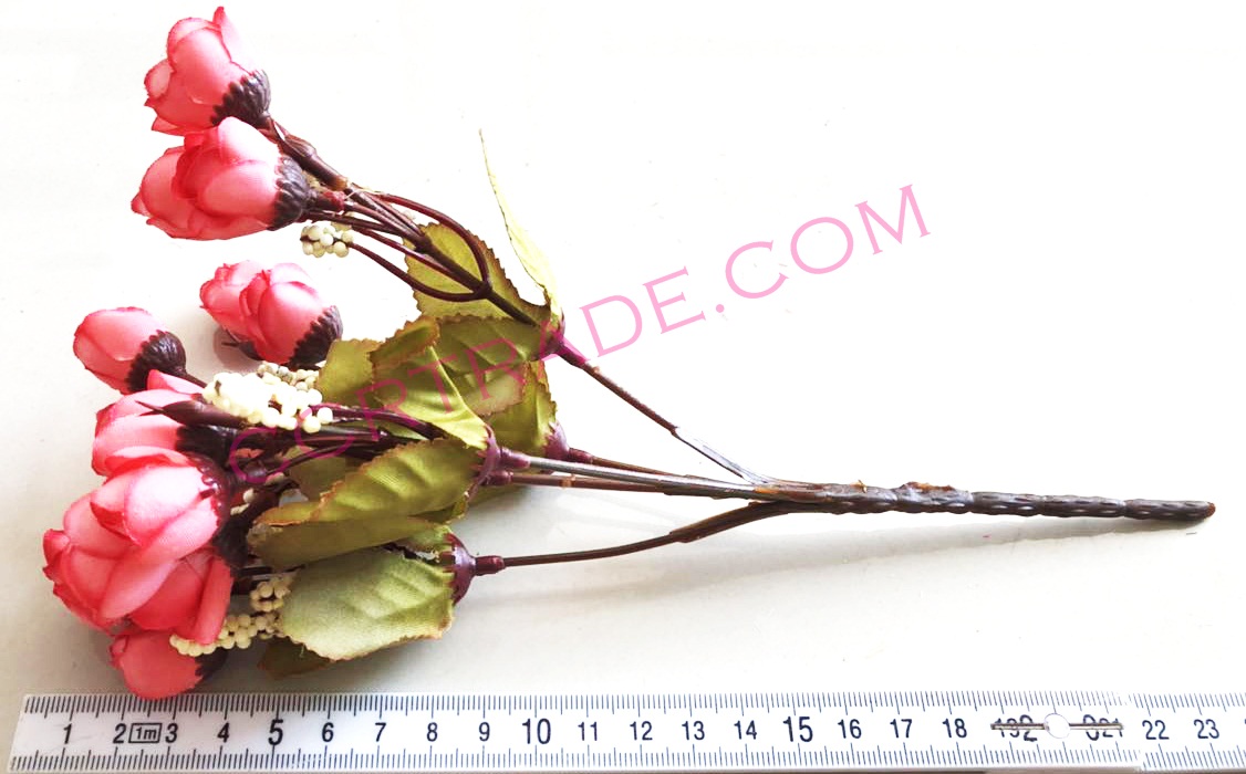 ดอกกุหลาบวินเทจ 15 ดอก คละสี 25 ซม.