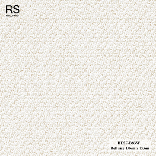 วอลเปเปอร์ ลายผ้าพื้นสีครีม BES7-B83W