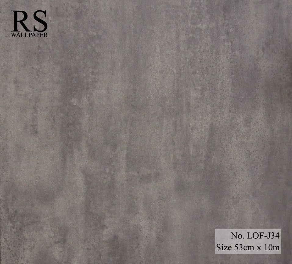 วอลเปเปอร์ติดผนังลายปูนเปลือย สีเทาม่วง LOF-J34