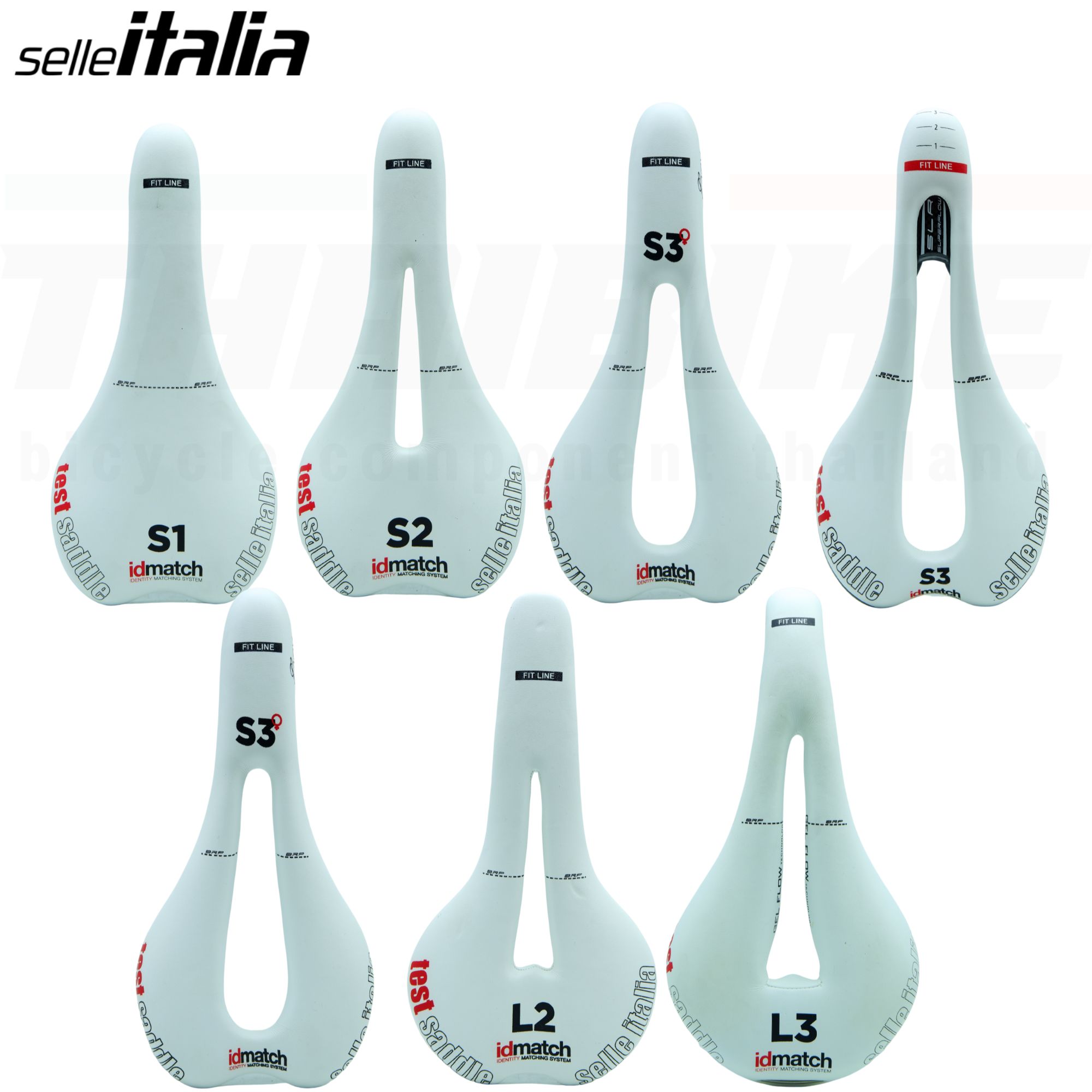 อานจักรยานเสือหมอบ เสือภูขา ของใหม่ รุ่นเทสสีขาว SELLE ITALIA S1 S2 S3 L1 L2 L3