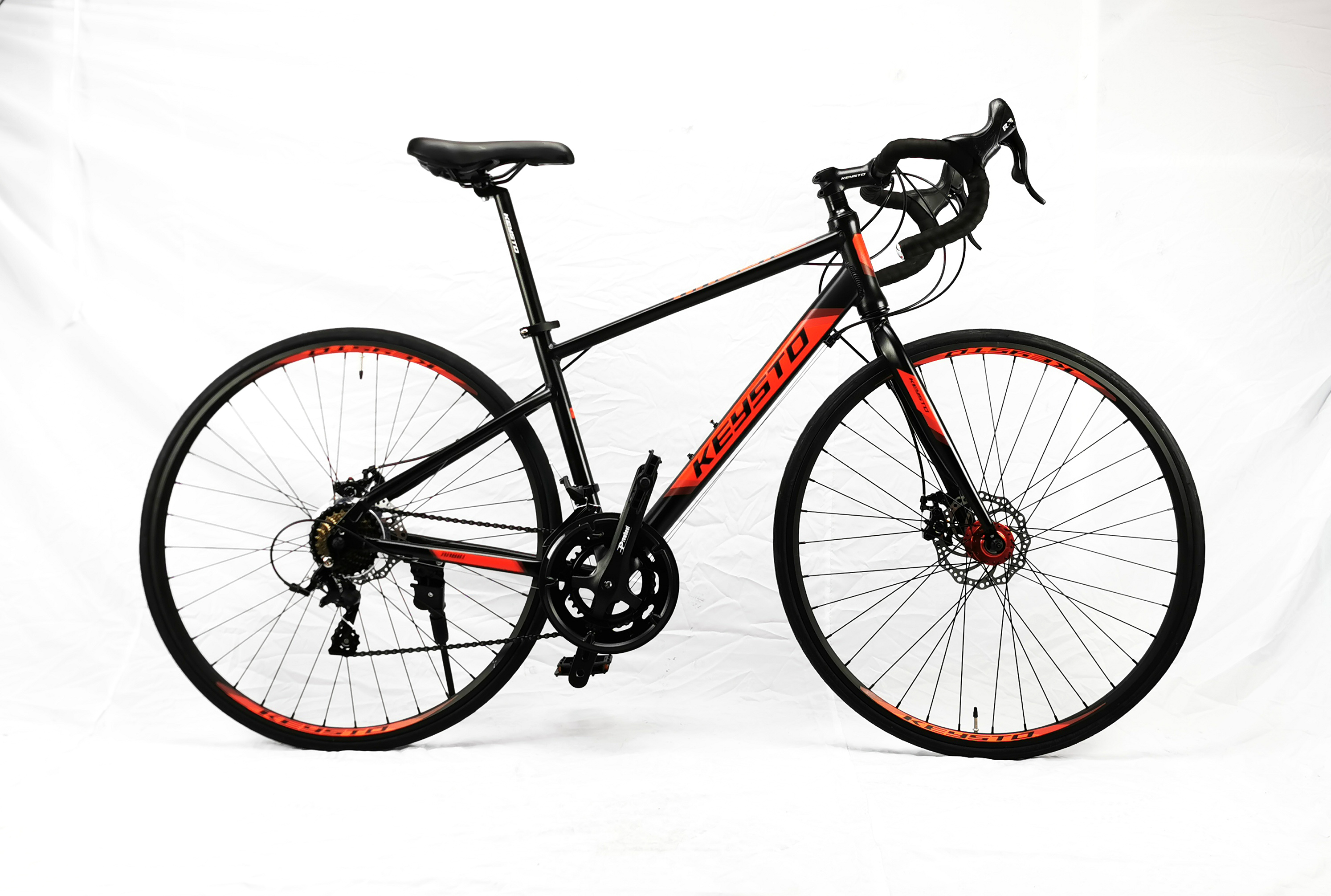 จักรยานเสือหมอบมือตบ RA881 KEYSTO 700C เกียร์ 16 สปีด เฟรมอลูมิเนียม หมอบดิส