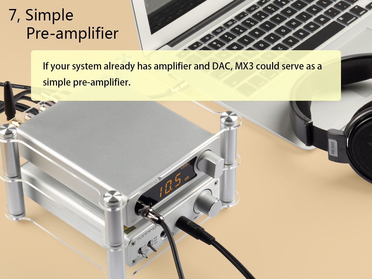 ขาย TOPPING MX3 DAC & Amp ตั้งโต้ะ รองรับ Bluetooth , NFC , Remote control , 24bit192KHz