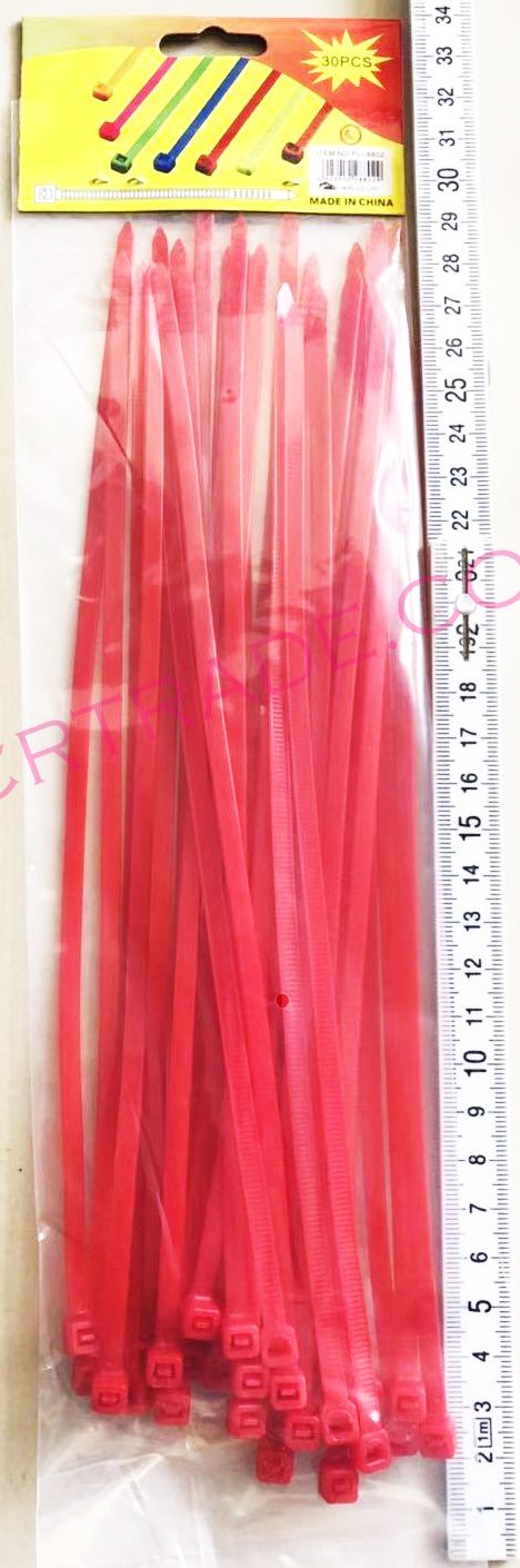 ที่รัดสายไฟสีสด 30 ชิ้น 25 ซม.(เคเบิ้ลไทร์)