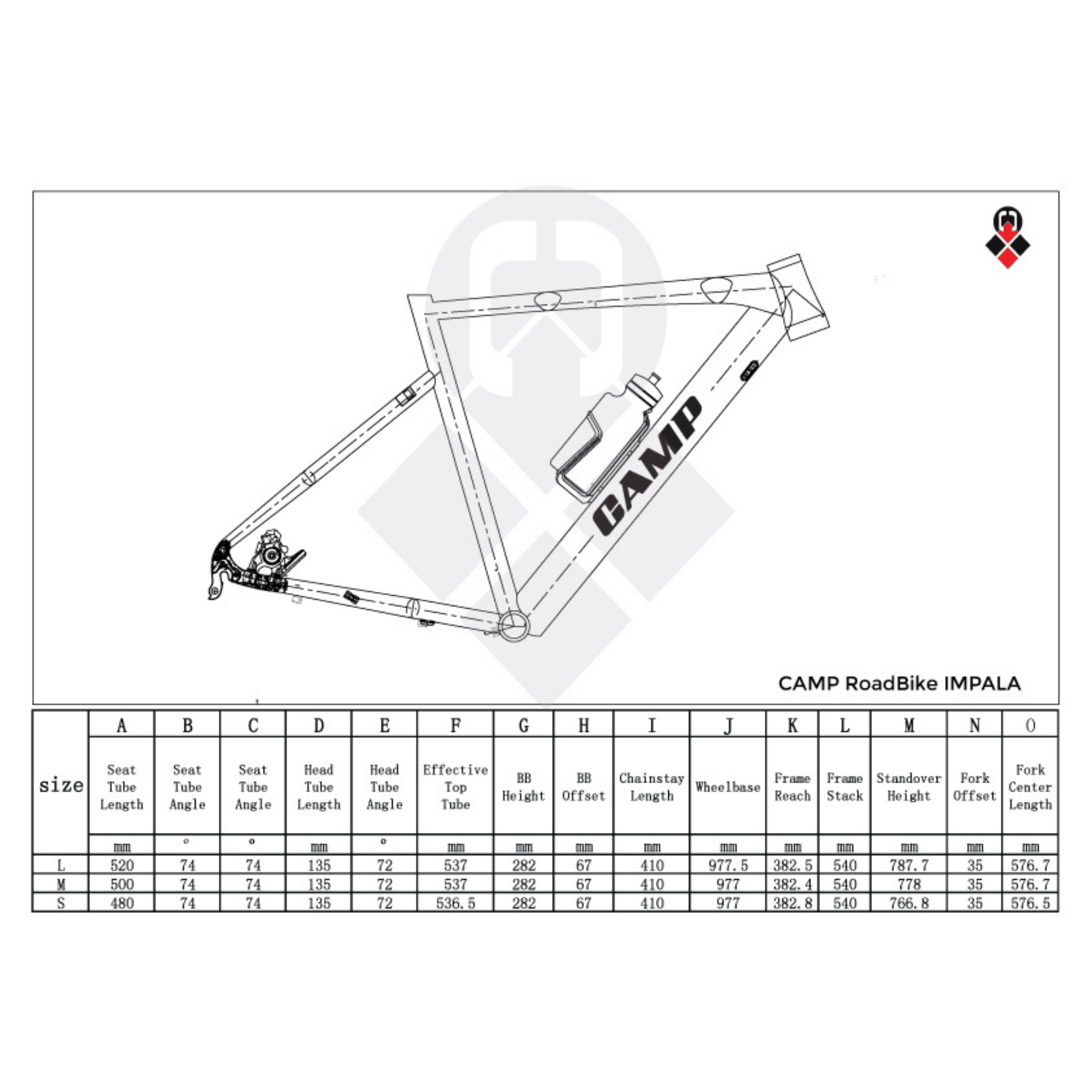 จักรยานเสือหมอบดิสก์เบรค CAMP Impala DB 22 sp. SHIMANO 105
