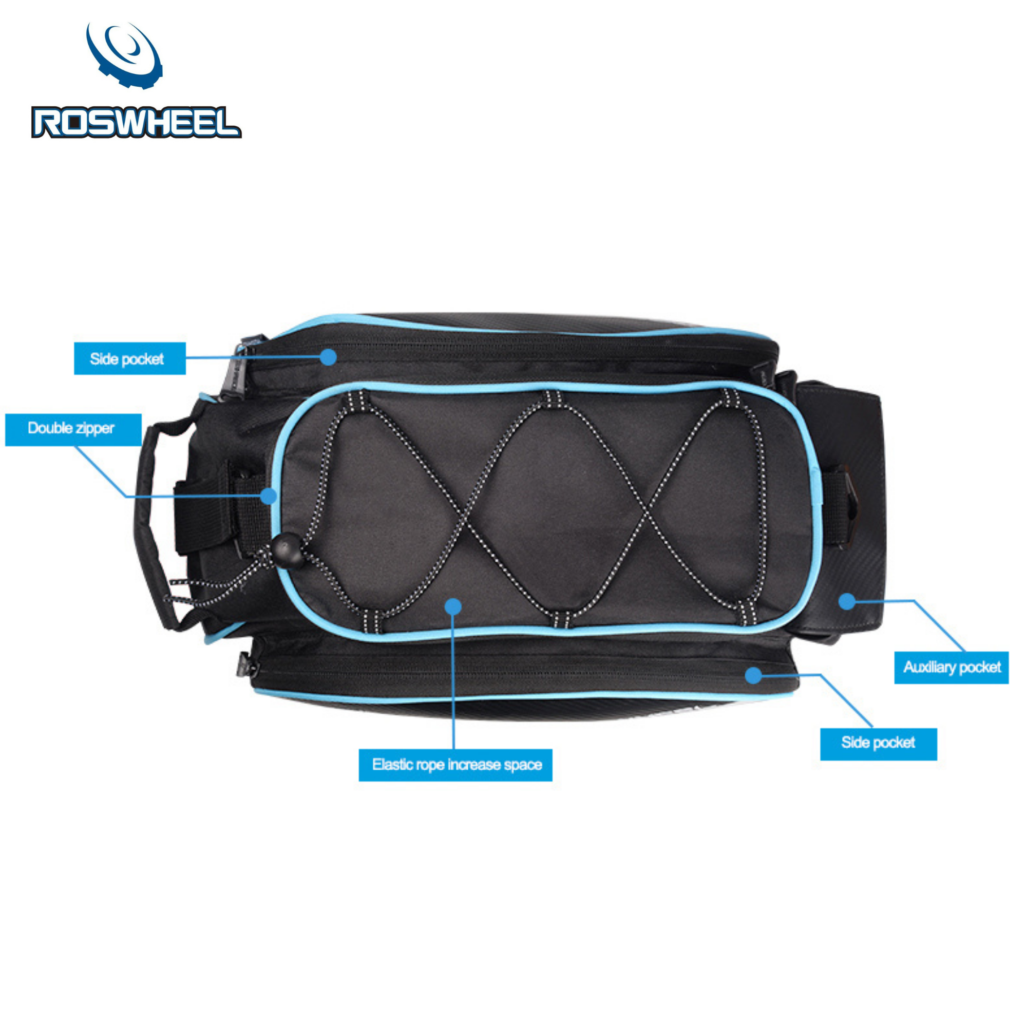 กระเป๋าทัวร์ริ่งจักรยาน วางตะแกรงหลัง ROSWHEEL D14541