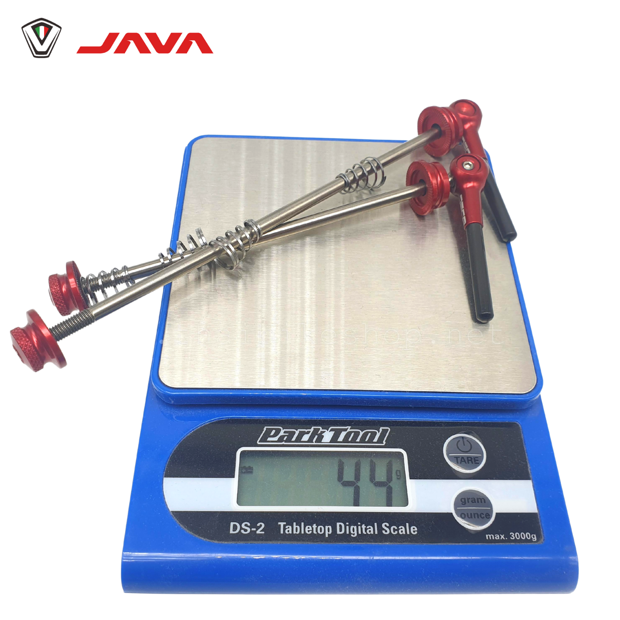 แกนปลดล้อจักรยานเสือหมอบ DECA หัวคาร์บอน หนัก 44 กรัม แกนไทเทเนี่ยม