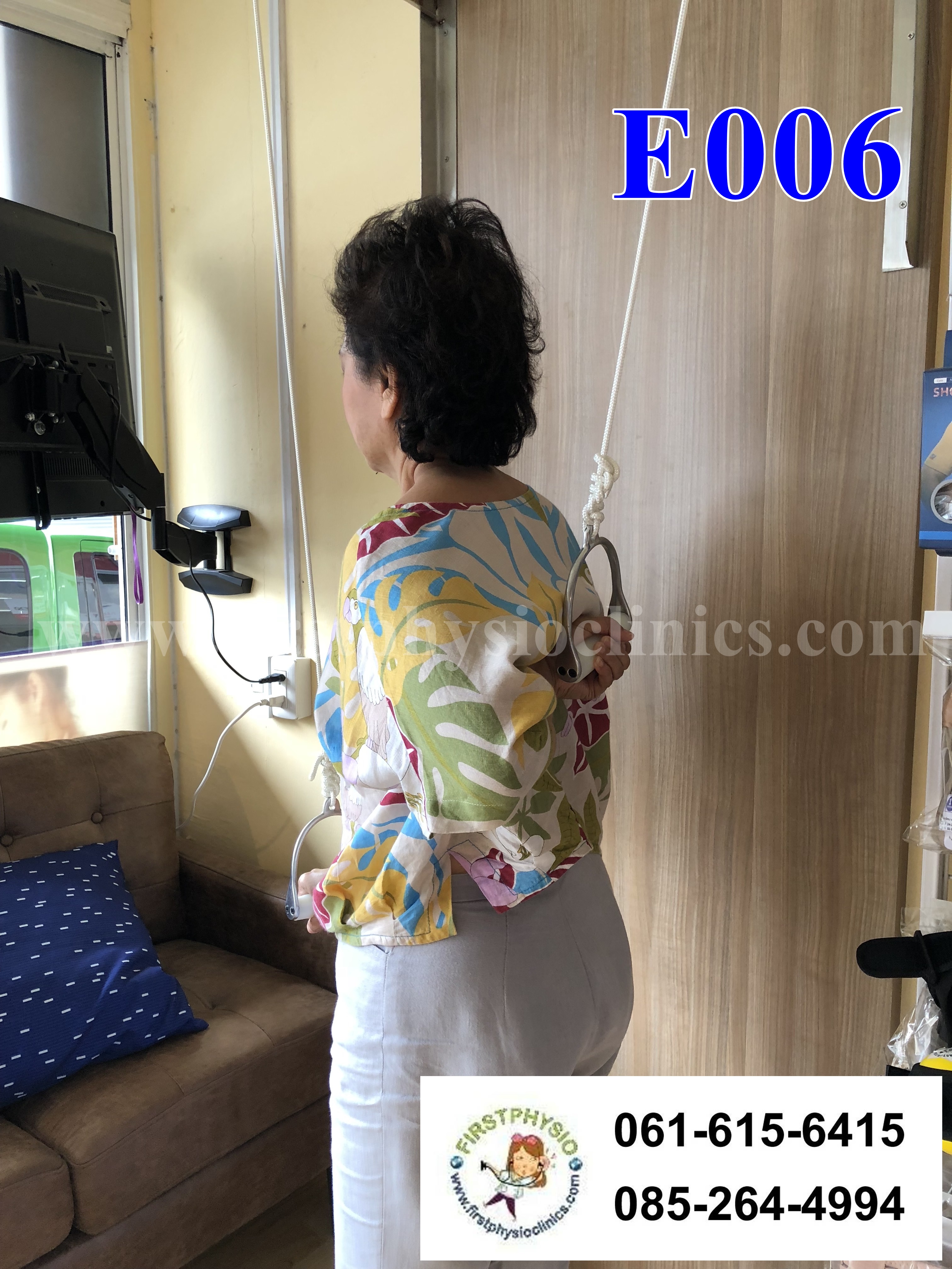 รอกติดผนัง รอกดึงไหล่ฐานสแตนเลส รอกฟื้นฟูไหล่ รอกกายภาพไหล่ รอกบริหารหัวไหล่แบบติดผนัง รอกกายภาพไหล่ติดแข็ง Over Head Pulley