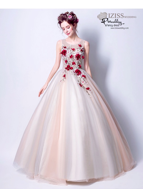 DL009 - **พรีออเดอร์** ชุดราตรี เดรสยาวออกงาน (Night party dresses) ชุดไปงานแต่งงานสวยๆ "ธีมครีมเทา"