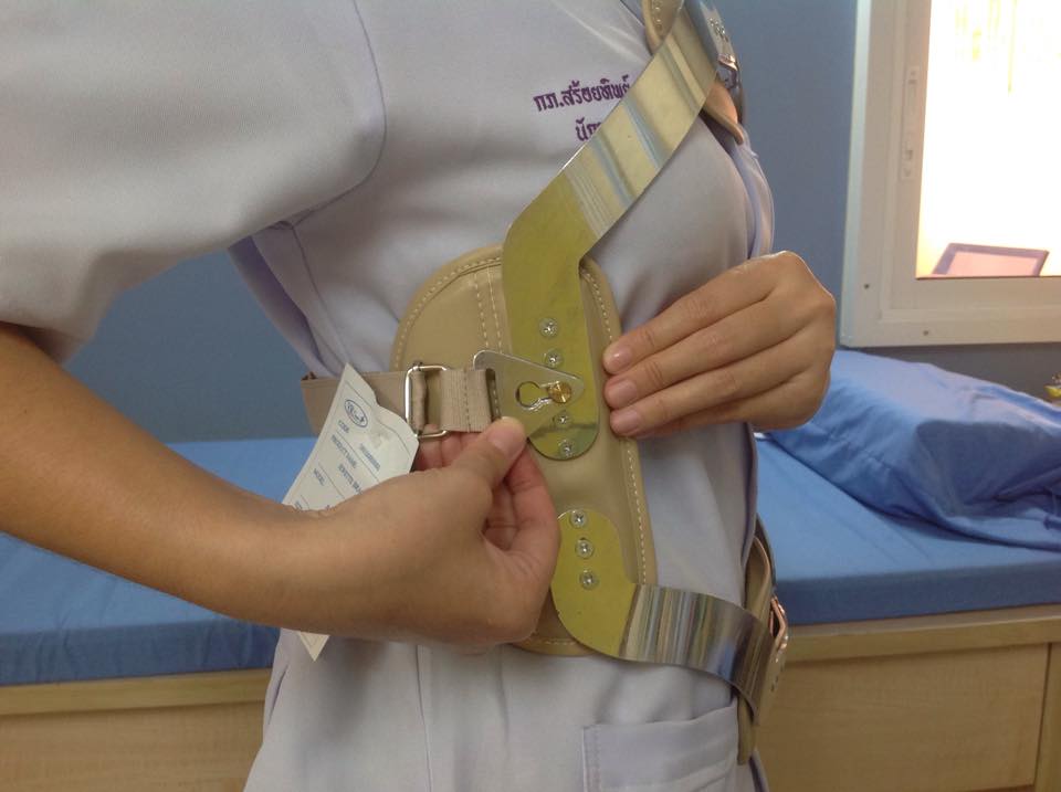 พยุงหลังโครงเหล็กด้านหน้า เจเวท พยุงลำตัวกระดูกทรุด ป้องกันการโค้งงอของหลังมาด้านหน้า,ด้านหลัง,ด้านข้าง Jewett Brace