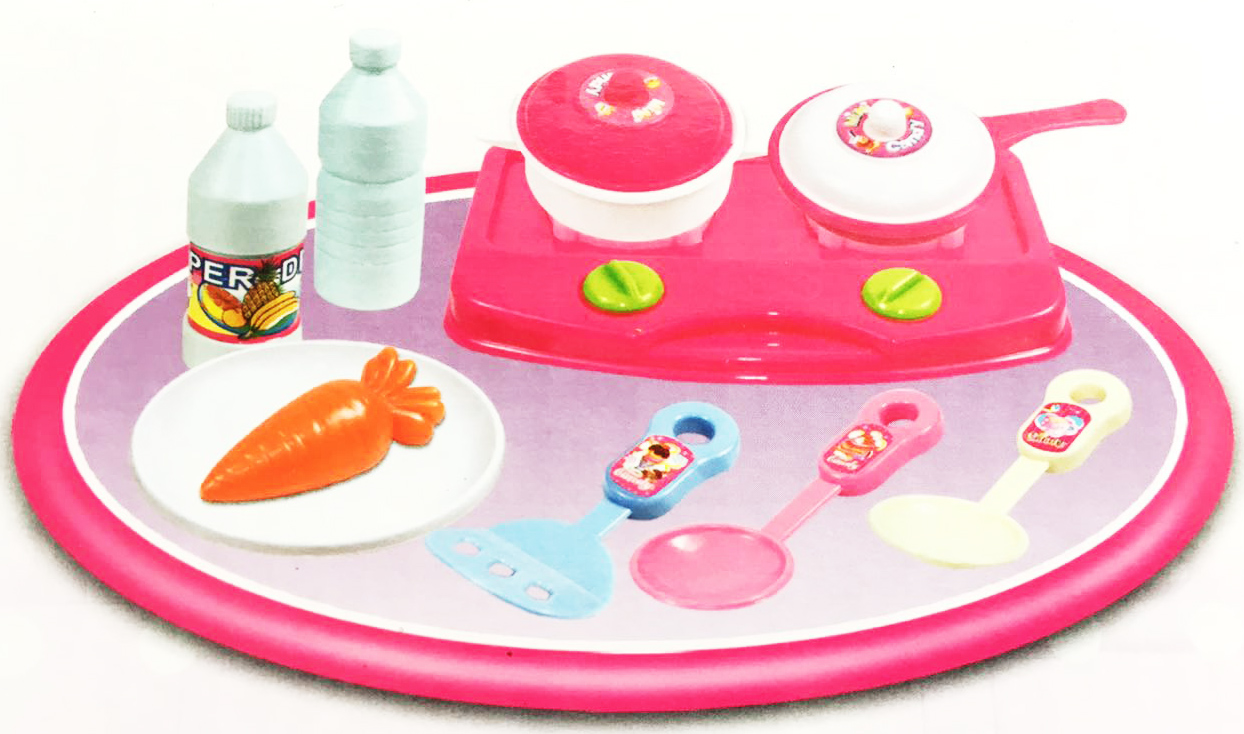 ชุดครัวชมพู+ชงชากล่อง 30.5 ซม. (1x3)