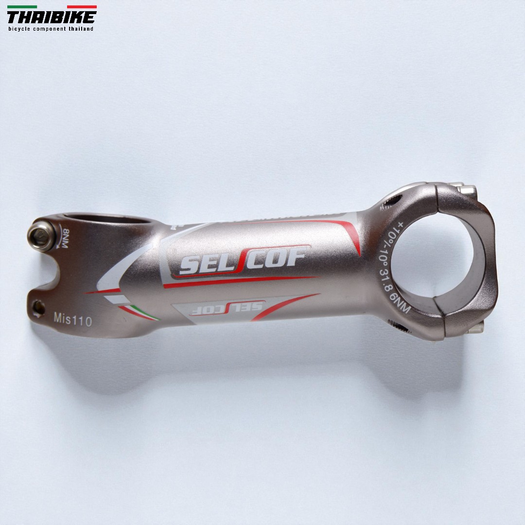 สเต็มจักรยาน SELCOF K043 ±10° 7071 อลูมิเนียม คอแฮนด์ 25.4/31.8 มม. น้ำหนักเบา แข็งแรง งานไต้หวัน