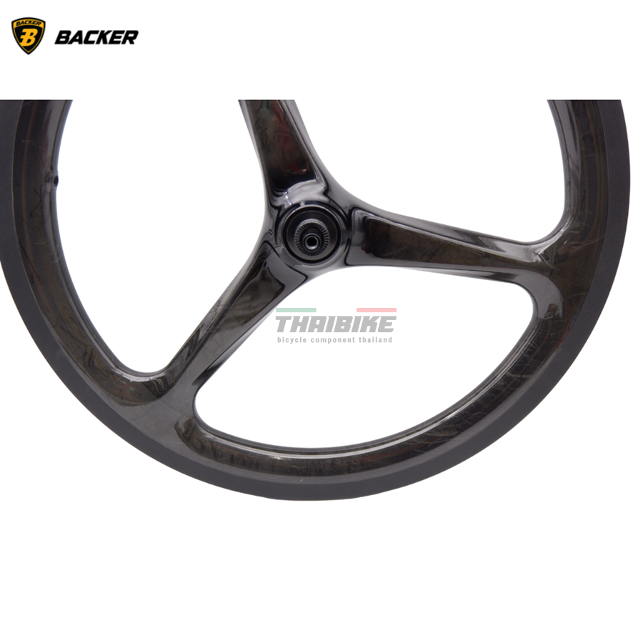 ล้อหน้าจักรยานคาร์บอนแบบสามก้านขนาด 16 นิ้ว 16 1 3/8(349)ล้อแม็ก 3 ก้าน FC-16